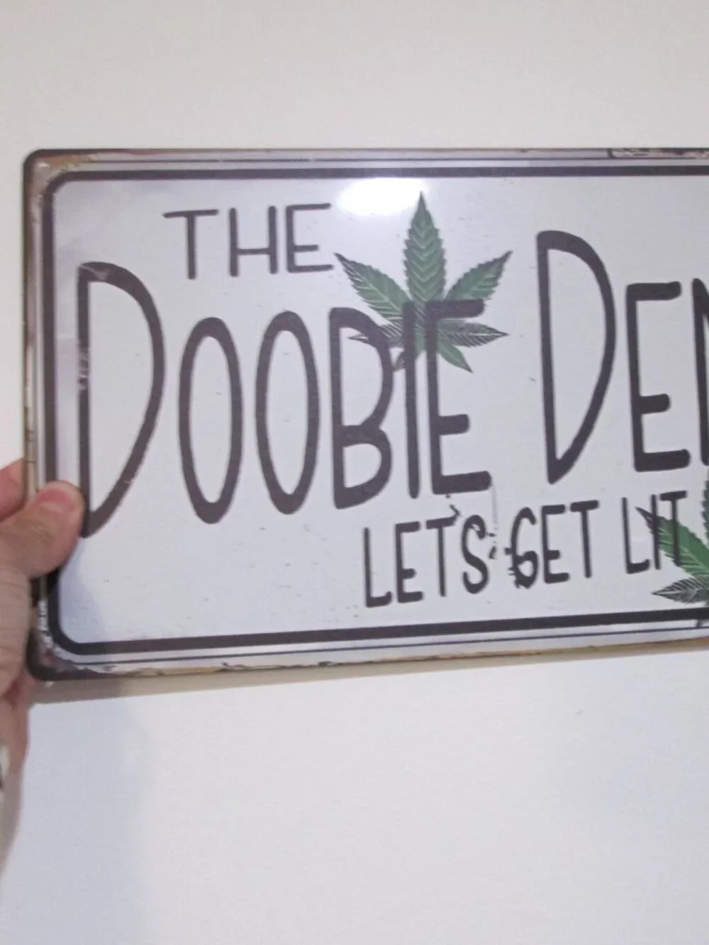 Lets Get Lit Doobie Den man cave Lounge room sign Novelty fun!